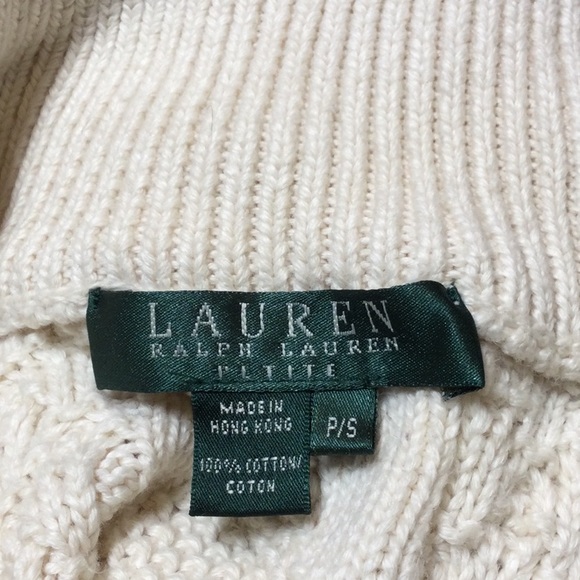 Ralph Lauren 1/4 zip cable knit sweater - Picture 5 of 5